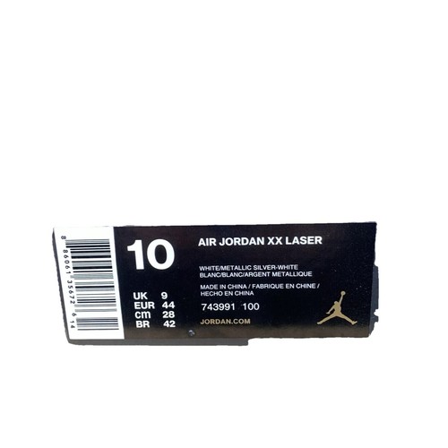Nike Air Jordan 20 Retro Laser 743991-100 OG Weiß Sneaker Schuhe Gr. 44 Top - Bild 7 von 9