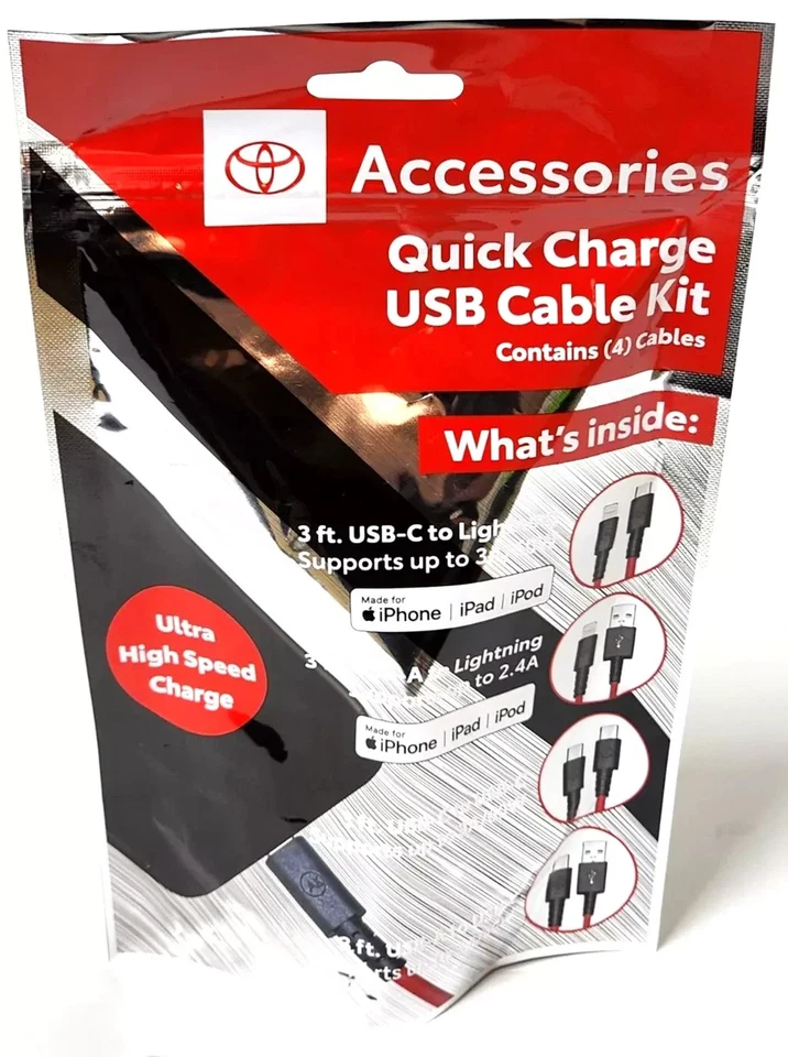 Toyota Quick Charge Kit Apple iPhone iPad iPod Tablet Cell Phone - Image 3 of 3