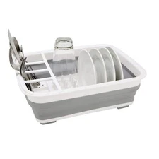 S Collapsible Dish Drying Rack | Space Saver | Aerated Bases Drain Holes | Plate