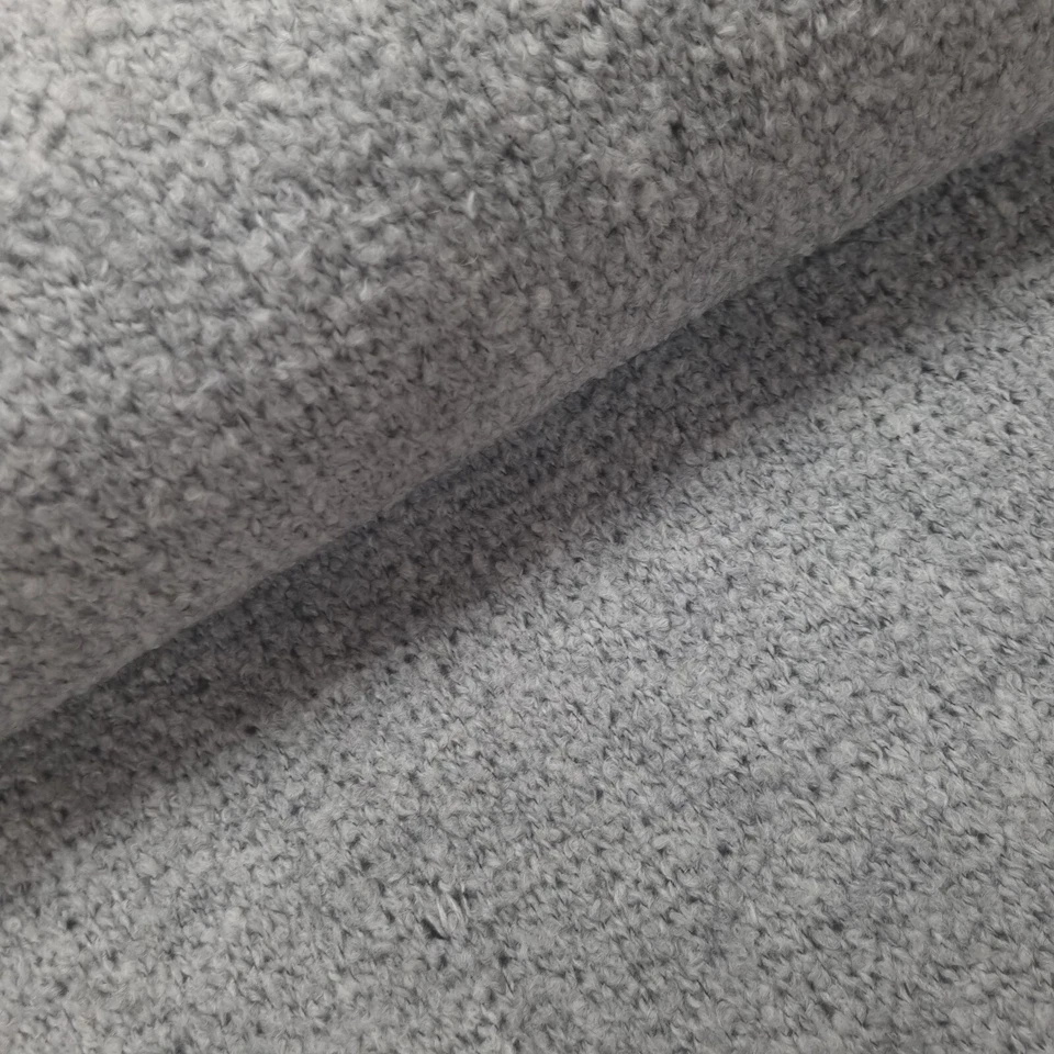 Boucle Stoff grau Meterware mit Wolle, Kleiderstoff 0,5 m Einheit Strickboucle - Bild 2 von 3