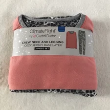 ClimateRight Women's Coral Cozy Warm Layering PJ’s Top & Leggings 2 Pc. Set XXL
