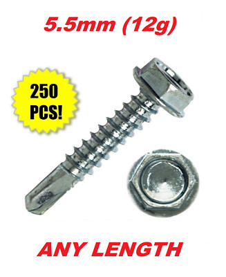 TEK Schrauben selbstbohrend Sechskant Buzz Screw Metallschrauben 5,5 mm Stück 250