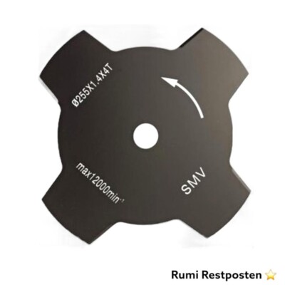 LUX-TOOLS Ersatzmesser Rasen Freischneider Motortrimmer 255 x 1.4 x 4T  4 Zahne