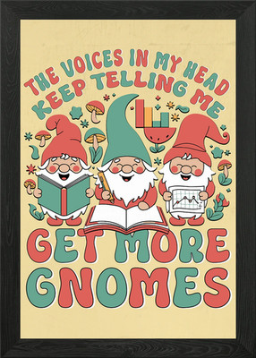 Get More Gnomes Gerahmtes Wandbild Poster Leinwanddruck Bild