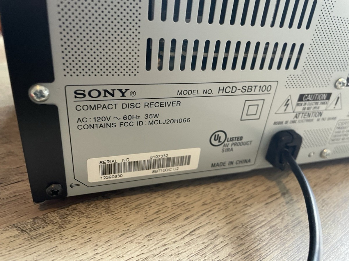 Sony CMT-SBT100 Stereo Sound System With Speakers CD/Radio
