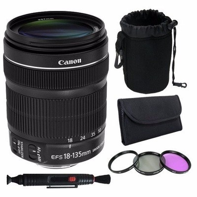 Canon EF-S 18-135mm f/3.5-5.6 is STM Lens + 67mmFilter Kit Pen Cleaner