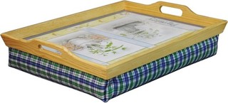 Aidapt Lap Tray with Bean Bag Cushion Herb Garden Designfor Food Dinner Lunch