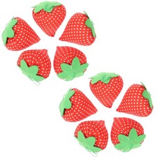 10 Pcs Sewing Pin Cushion Needle Holder Strawberry Design Polyester Cotton