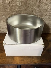 Large Dog Bowl Stainless Steel 3” High by 8” Wide NEW in Box Pet Water Bowl/Food