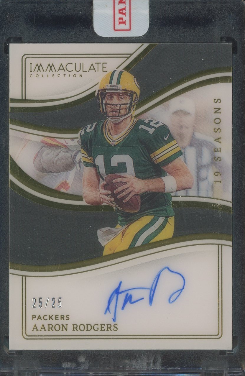 2023 Immaculate Collection Gold Aaron Rodgers Packers ON CARD AUTO 25/25