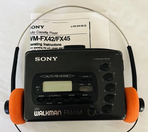 SONY Walkman WM-FX41 AM/FM Cassette Player - New Belt - Reconditioned!