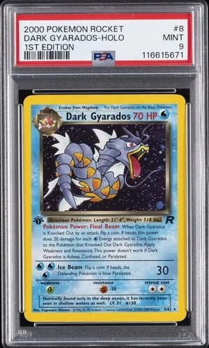 2000 POKEMON ROCKET 1ST EDITION #8 DARK GYARADOS-HOLO PSA 9