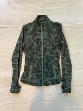 Lululemon Size 6 Define Jacket Rulu Heritage Camo Dark Olive Green Twill
