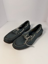 Sperry Top-Sider 2 Eye Moc teal green Leather Sneakers Boat Shoes Size 13 Men