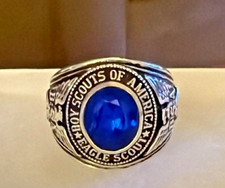 BOY SCOUTS OF AMERICA EAGLE SCOUT RING SIZE 12 REALLY NICE NEAR MINT  C&C HALLMA