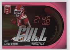 2025 Panini Donruss Elite Full Throttle Pink Xavier Worthy #11 0u8t