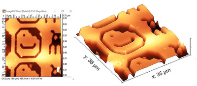 AFM Nanoeducation Sample   Smiley Nanostructures + 3D AFM Data + Raw Files