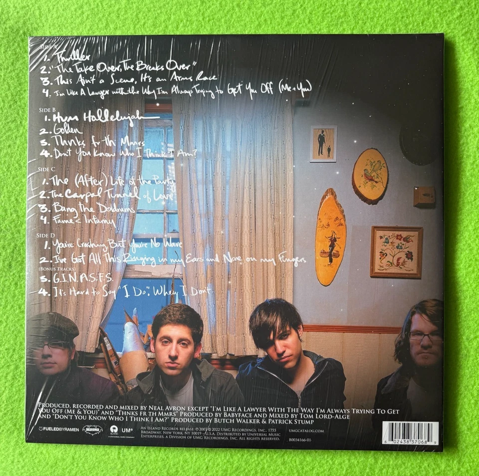 Fall Out Boy Infinity On High - 15th Anniv. Glitter Blue Vinyl Records LPs - NEW - Image 4 of 4