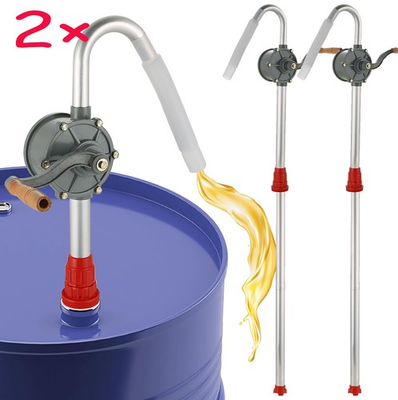 #ad 2×50quot; Drum Rotary Barrel Pump Hand Crank Diesel Fuel Oil Transfer Pump 55 Gallon $45.99