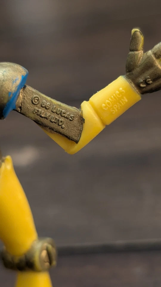 Figura De Colección 1986 Star Wars C3PO PVC España Droides Dibujos Animados Foto 4 de 4