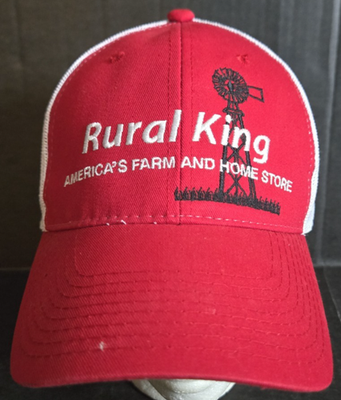 #ad RURAL KING Farm amp; Home Mesh Strapback Truckers Hat Cap Adjustable Red White $16.98