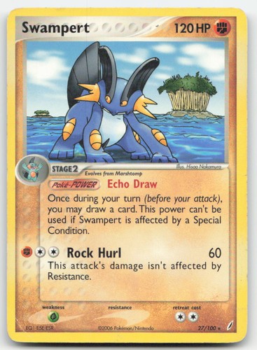 Swampert 27/100 EX Crystal Guardians Pokemon TCG DM