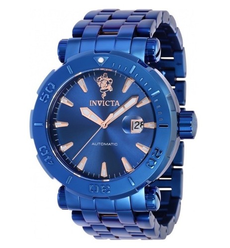 Invicta Men'S Watch Automatic Blue Sea Base 40962 Metal Band Skeleton Back - Picture 2 of 10