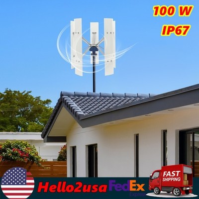 5-blade Wind Turbine Generator 100W Vertical Axis Wind Power Turbine Generator