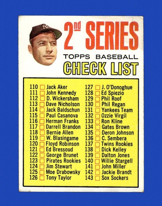 1967 Topps Set-Break #103 Checklist Mantle VG-VGEX *GMCARDS*