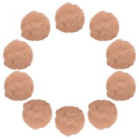 2 Zoll Kunstpelz-Pompon-BäLle,10 StüCk Khaki-Kunstpelz-Pompons FüR HüTe