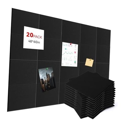 Cork Boards for Walls 60 * 48 Black Felt Board Alternative Felt Bulletin Board 