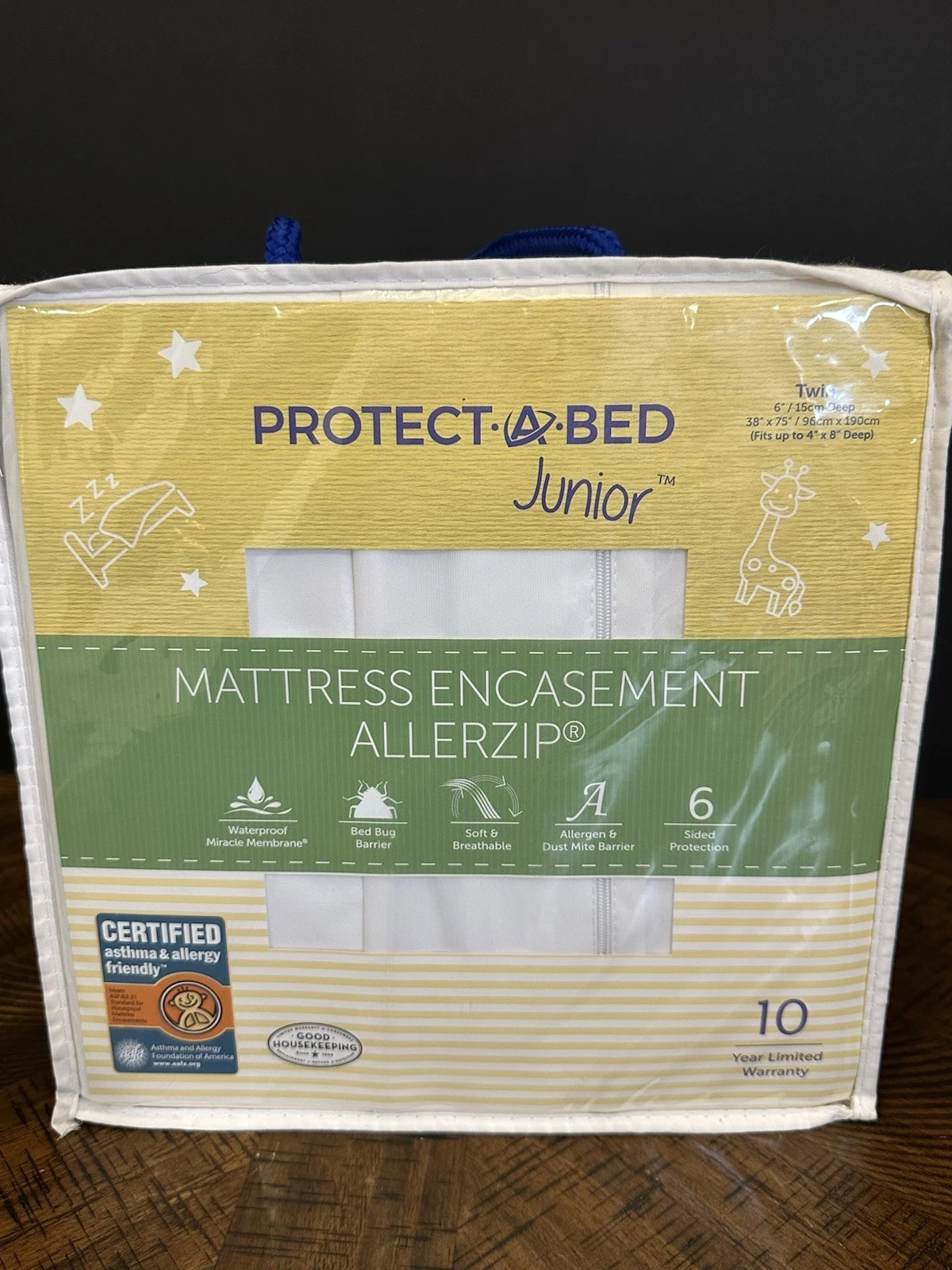 Protect-A-Bed Junior AllerZip Mattress Encasement Twin 6" Deep Waterproof Sealed