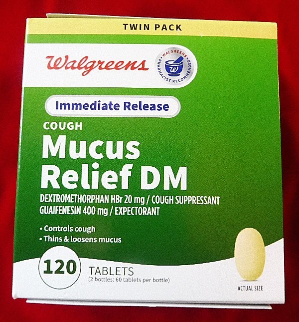 Walgreens MUCUS RELIEF DM For COUGH TWIN PACK, Ages 12+, 120 Tablets Exp 8/28