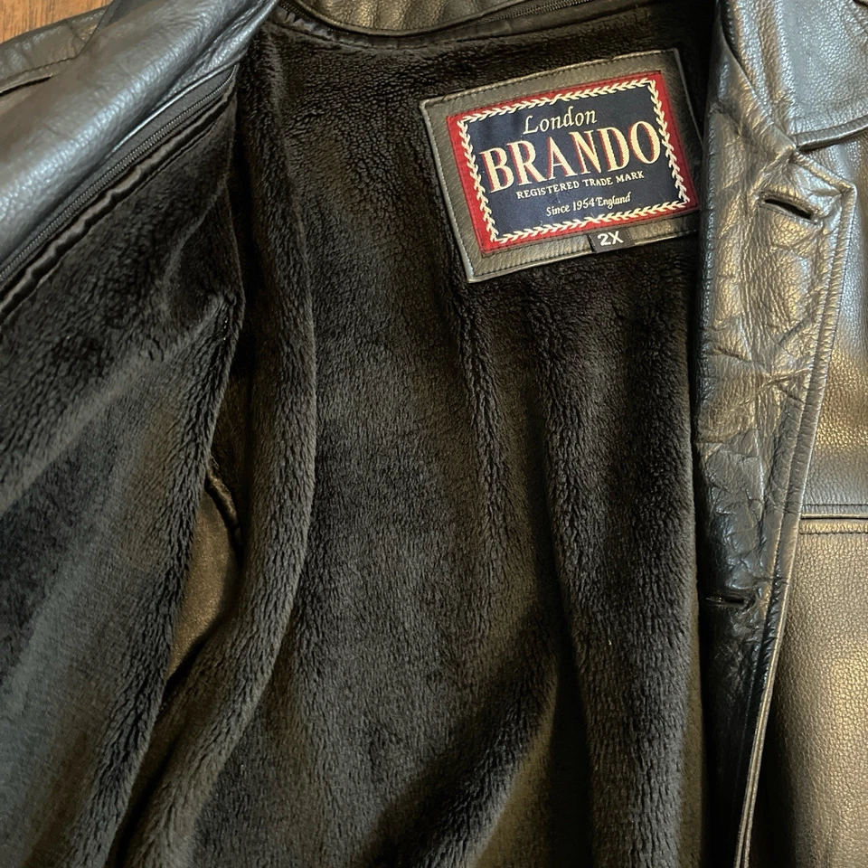 Chaqueta London Brando Negra Heavy Duty Para Hombre Talla 2XL Foto 2 de 4