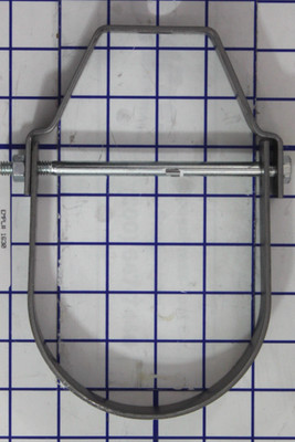 Pivoting Threaded Rod Mount Loop Hanger   Steel 4-1/2'' ID Pipe Hanger