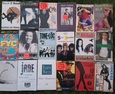 Vtg Lot Of 18 Singles Cassette Tape Various Artists 80s 90s Rock Pop Rap R B