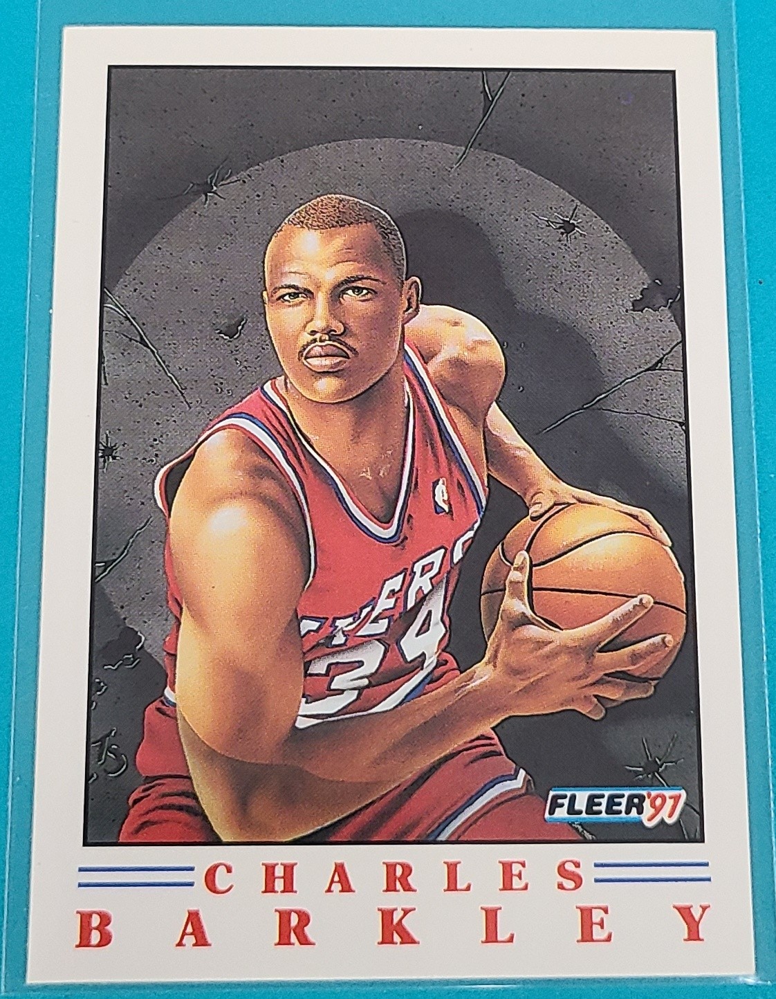1991-92 Fleer Pro-Visions Insert #3 Charles Barkley 76ers BASKETBALL Card C1