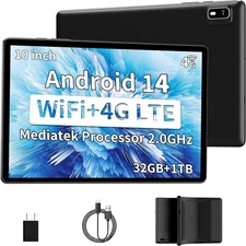 2025 10 Inch Tablet Phone,4G LTE Cellular Tablets,Android 14 Tablet with Sim Car