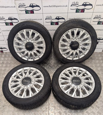 Fiat 500 15" Alloy Wheels 52009577 Genuine With Centre Caps