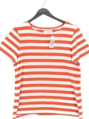 Seasalt Women's T-Shirt L Orange 100% Cotton Basic