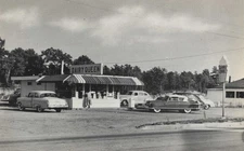 Dairy Queen East Greenwich RI 1950s Drive-In Ice Cream Stand Cars Photo Postcard