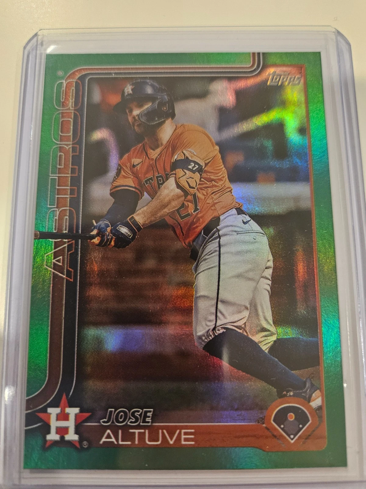 2025 Topps Chrome Jose Altuve Green 18/ 99 Houston Astros