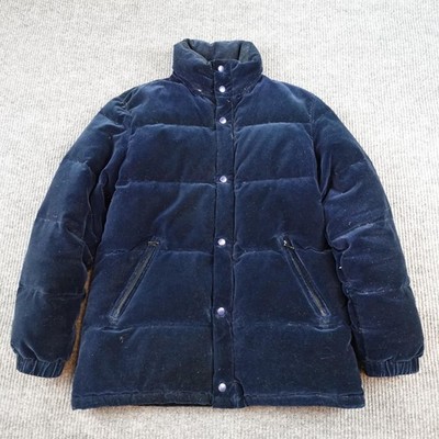 Blue Label United Arrows Jacket Mens Medium Blue Velvet Puffer Winter Insulated