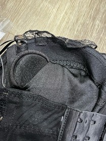 Ann Summers Dark Romance Black & Gold Boned Corset Basque 8 - Retro Vintage