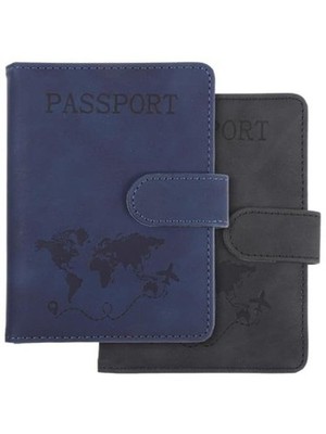 2 Pack Passport Holder for Travel, Passport Wallet Cover Case Waterproof RFID