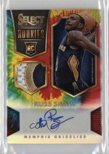 2014-15 Panini Select Rookie Jersey Tie-Dye Prizm 17/25 Russ Smith #11 Auto 6q5