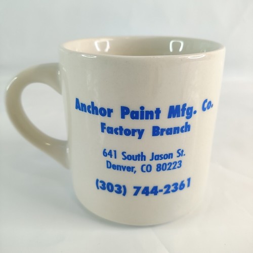 Anchor Paint Manufacturing Factory Plant Mug Advertising Denver Colorado Cup Ad - Picture 2 of 15