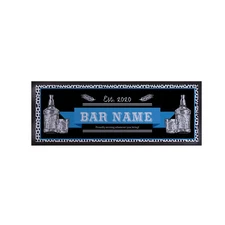 Personalised Summer Proudly Serving Black Spot Bar Runner Cocktail Party Mat