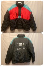 Usa Olympics Edelweiss Retro Vtg 80s Volunteer Bobsled Winter Games Jacket Xl