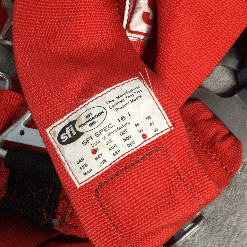 Vintage 2002 Simpson Racing Car Safety Harness Seat Belts Red eBay